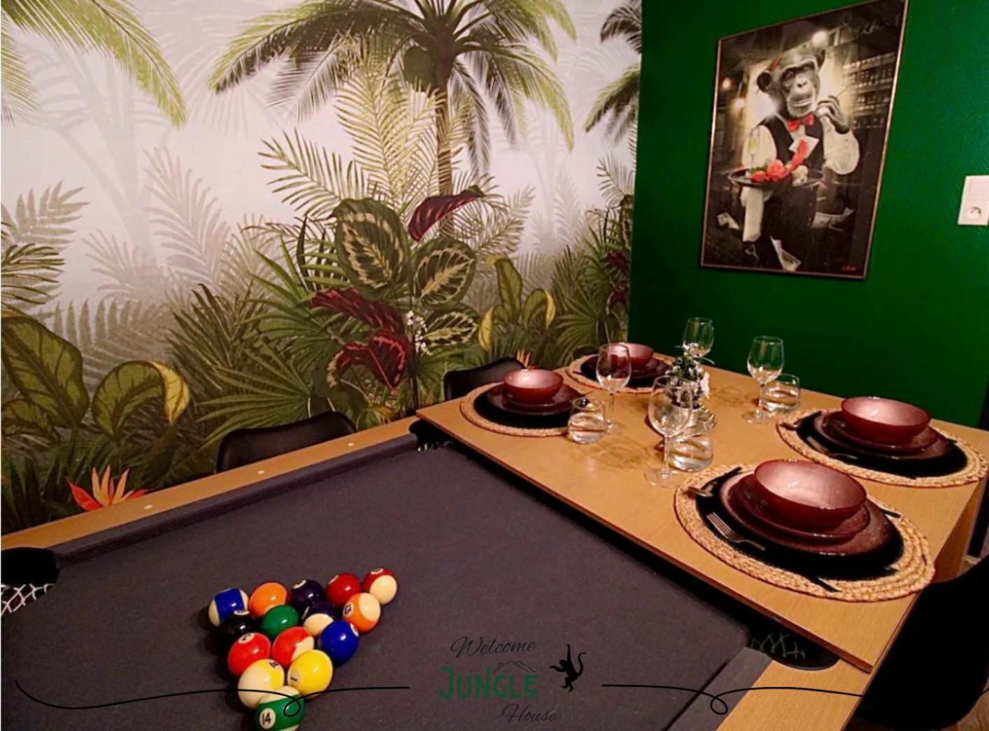 Maison "Jungle House" 90 M2 Billard, Retroprojecteur, Bar A Jeux , Vinyle, Wifi Fibre, Ideal Pro & Famille A Montbrison Buitenkant foto